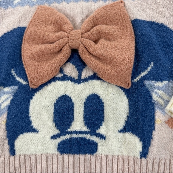 Disney Junior Minnie Mouse Holiday Winter Sweater Sz 4T - Picture 2 of 7